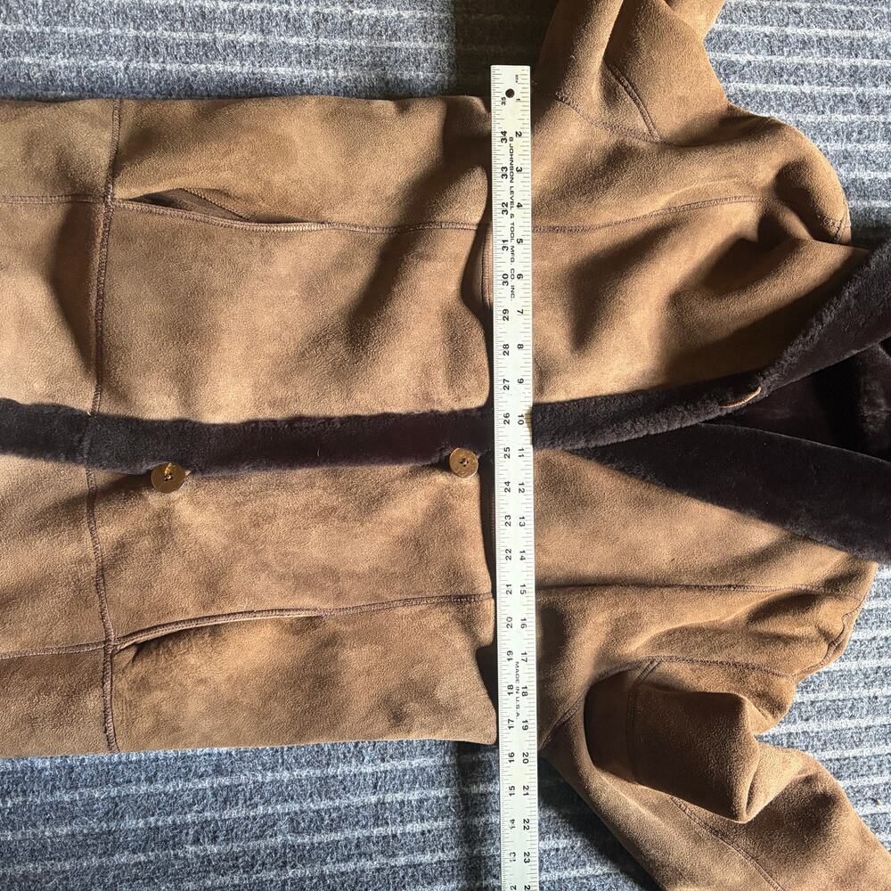 Marco Gianotti Shearling Reversable Coat Size 6 Hooded - Picture 9 of 12